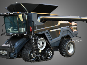 IDEAL - Combine Harvester - Rubber Track System Modelo 3D