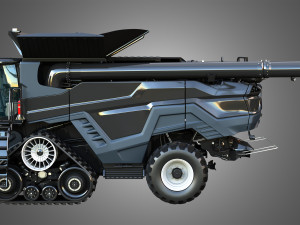 IDEAL - Combine Harvester - Rubber Track System 3D Model