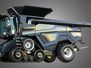 IDEAL - Combine Harvester - Rubber Track System 3D Model