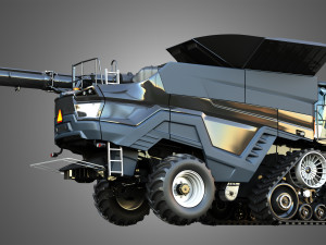 IDEAL - Combine Harvester - Rubber Track System 3D Model