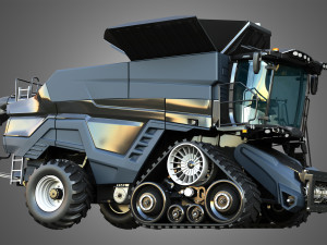 IDEAL - Combine Harvester - Rubber Track System 3D Model