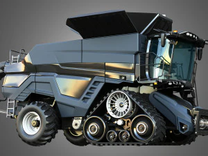 IDEAL - Combine Harvester - Rubber Track System 3D Model