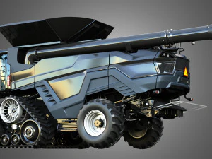 IDEAL - Combine Harvester - Rubber Track System 3D Model