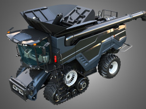 IDEAL - Combine Harvester - Rubber Track System 3D Model