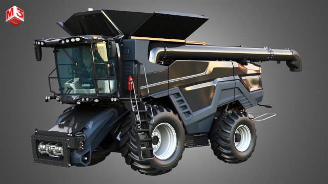 IDEAL - Combine Harvester - without Harvester Header 3D Model .c4d .max .obj .3ds .fbx .stl .blend 