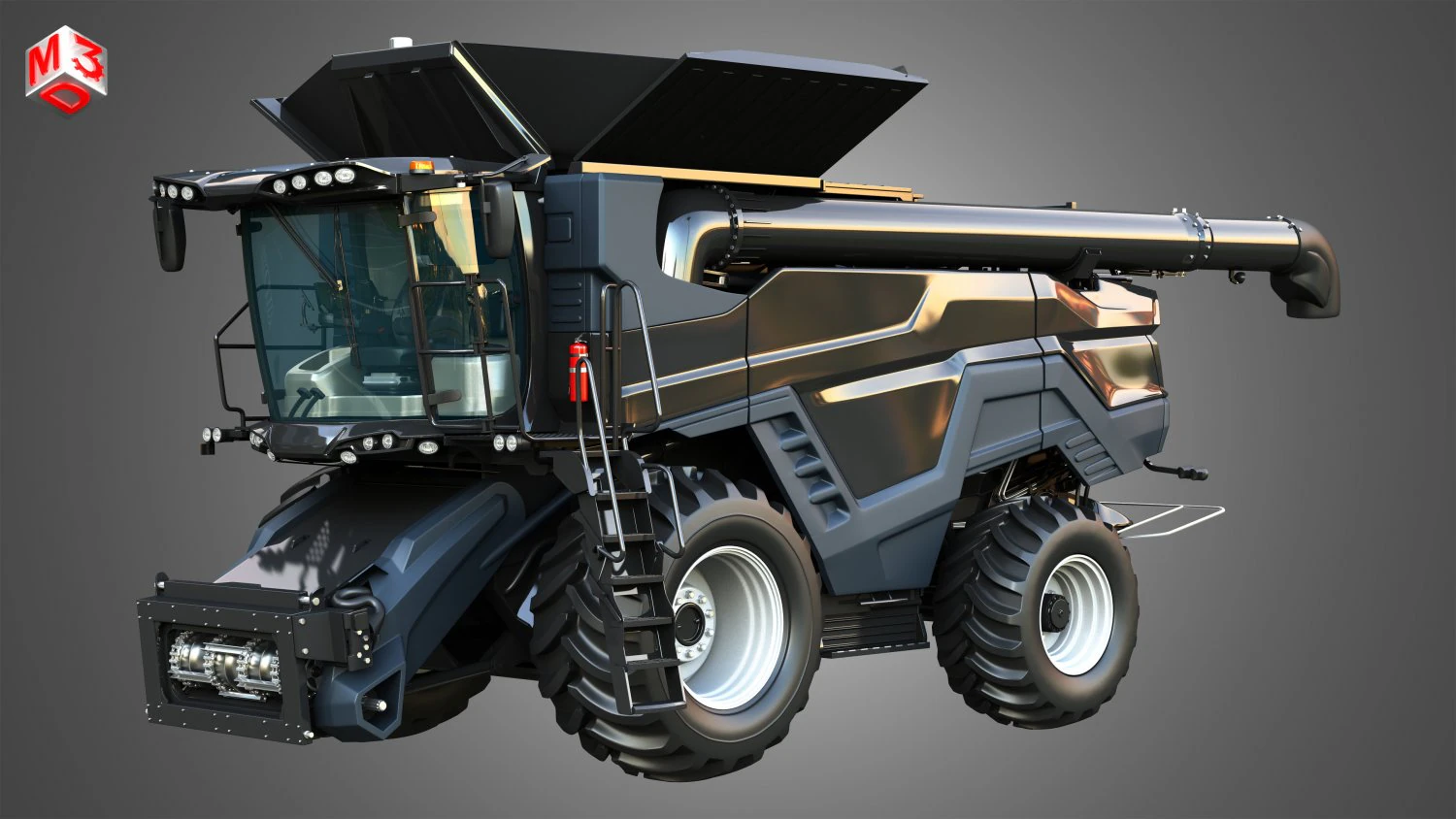 IDEAL - Combine Harvester - without Harvester Header 3D Model .c4d .max .obj .3ds .fbx .stl .blend 