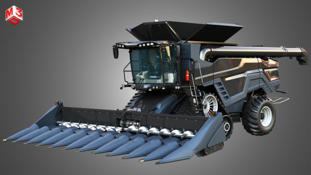 IDEAL - Combine Harvester - Corn Harvester Head 3Dモデル .c4d .max .obj .3ds .fbx .stl .blend 