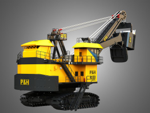 4100XPC Mining Electric Rope Shovel 3D Model