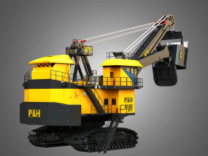 4100XPC Mining Electric Rope Shovel 3D Model