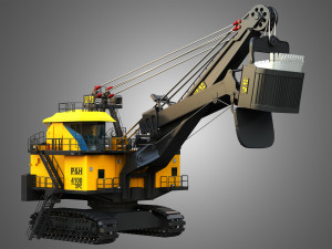 4100XPC Mining Electric Rope Shovel 3D Model