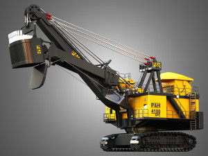 4100XPC Mining Electric Rope Shovel 3D Model