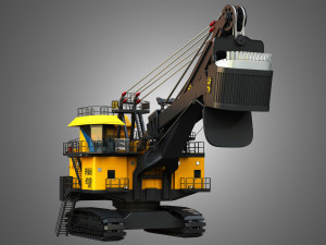 4100XPC Mining Electric Rope Shovel 3D Model