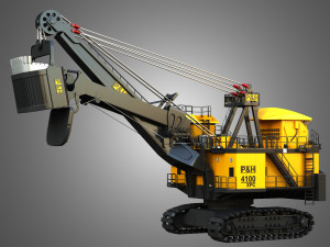 4100XPC Mining Electric Rope Shovel 3D Model