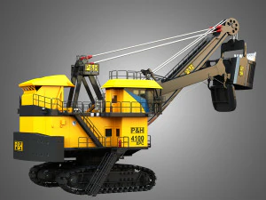 4100XPC Mining Electric Rope Shovel 3D Model