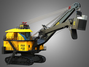 4100XPC Mining Electric Rope Shovel 3D Model