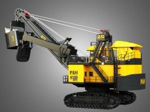4100XPC Mining Electric Rope Shovel 3D Model