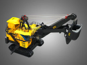 4100XPC Mining Electric Rope Shovel 3D Model