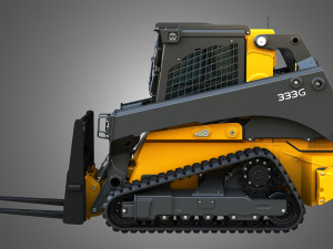 333G Compact Track Loader with Forestry Package - Pallet Fork Model 3D