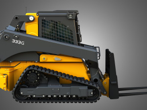 333G Compact Track Loader with Forestry Package - Pallet Fork Model 3D