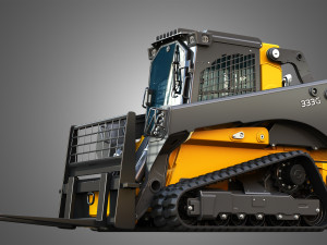 333G Compact Track Loader with Forestry Package - Pallet Fork Model 3D