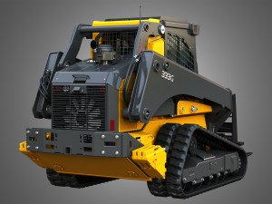 333G Compact Track Loader with Forestry Package - Pallet Fork Model 3D