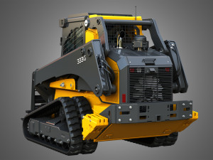 333G Compact Track Loader with Forestry Package - Pallet Fork Model 3D