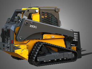333G Compact Track Loader with Forestry Package - Pallet Fork Model 3D
