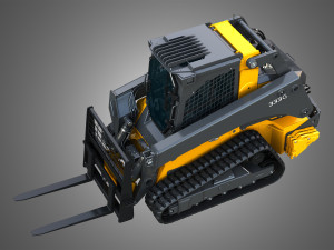 333G Compact Track Loader with Forestry Package - Pallet Fork Model 3D