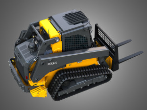 333G Compact Track Loader with Forestry Package - Pallet Fork Model 3D