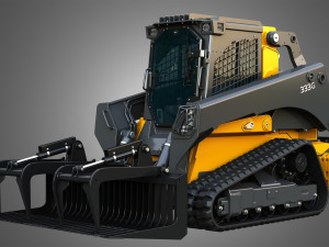 333G Compact Track Loader with Forestry Package - Rock Grapple Modelo 3D