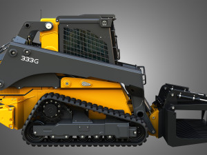 333G Compact Track Loader with Forestry Package - Rock Grapple 3D Model