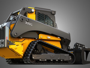 333G Compact Track Loader with Forestry Package - Rock Grapple 3D Model