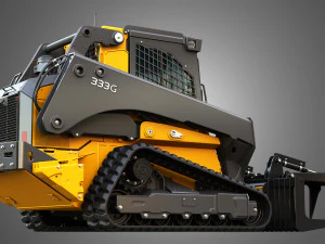 333G Compact Track Loader with Forestry Package - Rock Grapple 3D Model