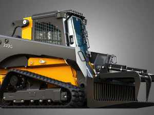 333G Compact Track Loader with Forestry Package - Rock Grapple 3D Model
