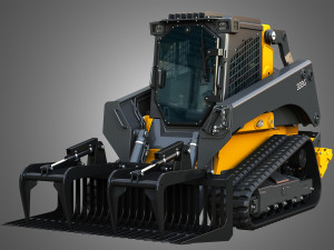 333G Compact Track Loader with Forestry Package - Rock Grapple 3D Model