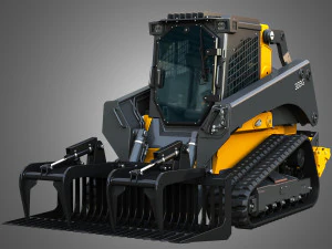 333G Compact Track Loader with Forestry Package - Rock Grapple 3D Model