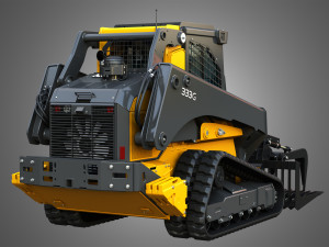 333G Compact Track Loader with Forestry Package - Rock Grapple 3D Model