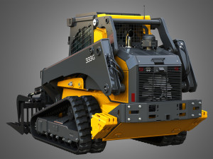 333G Compact Track Loader with Forestry Package - Rock Grapple 3D Model