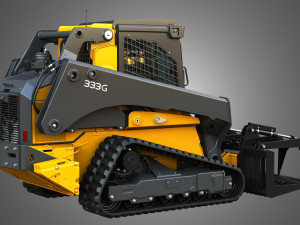 333G Compact Track Loader with Forestry Package - Rock Grapple 3D Model