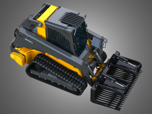 333G Compact Track Loader with Forestry Package - Rock Grapple 3D Model