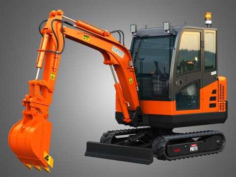 Mini Pelle CLC T 2500 AA Excavator 3D Model