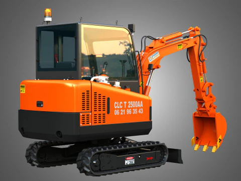 Mini Pelle CLC T 2500 AA Excavator 3D Model