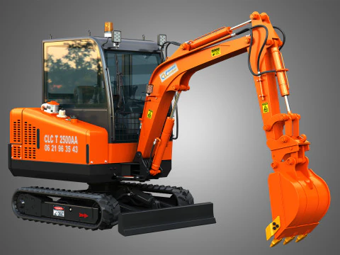 Mini Pelle CLC T 2500 AA Excavator 3D Model