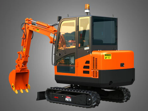 Mini Pelle CLC T 2500 AA Excavator 3D Model
