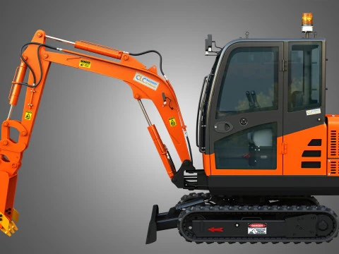 Mini Pelle CLC T 2500 AA Excavator 3D Model