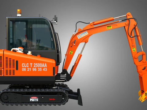 Mini Pelle CLC T 2500 AA Excavator 3D Model