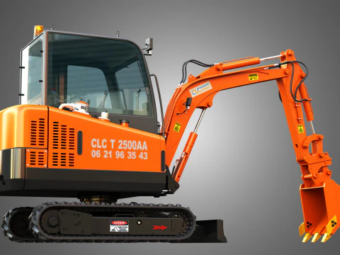 Mini Pelle CLC T 2500 AA Excavator 3D Model