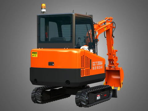 Mini Pelle CLC T 2500 AA Excavator 3D Model