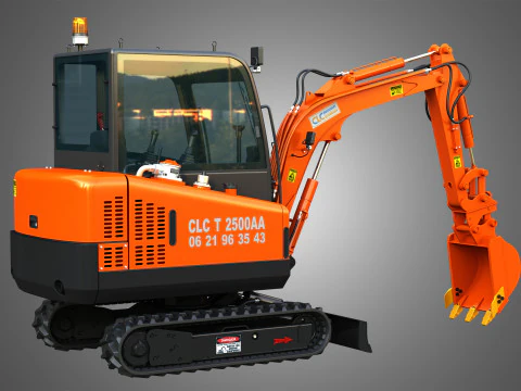Mini Pelle CLC T 2500 AA Excavator 3D Model