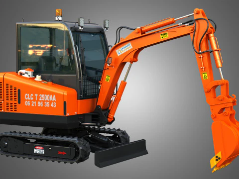 Mini Pelle CLC T 2500 AA Excavator 3D Model